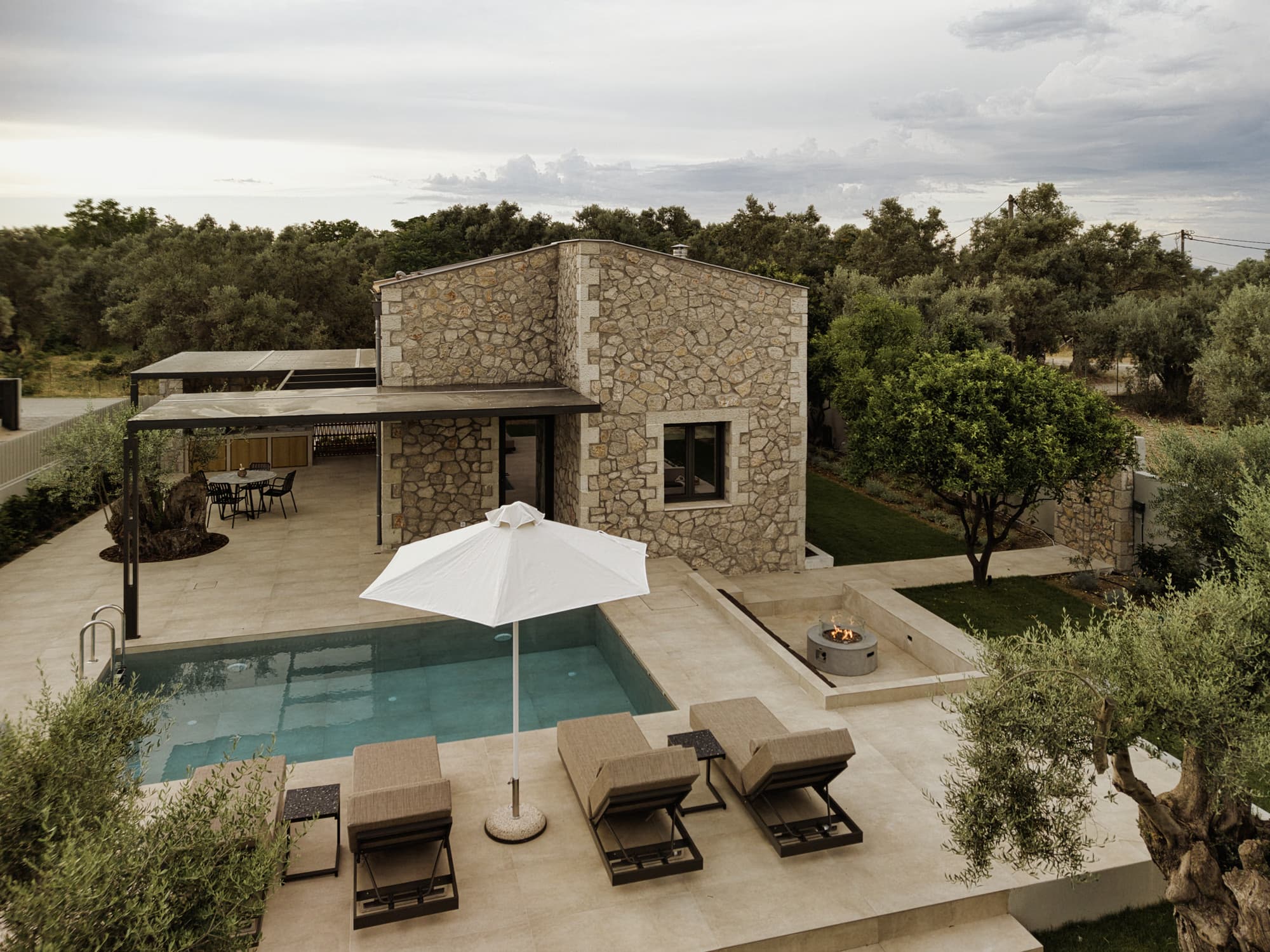 Revello Villa 1 villa, garden, and pool among the olive trees