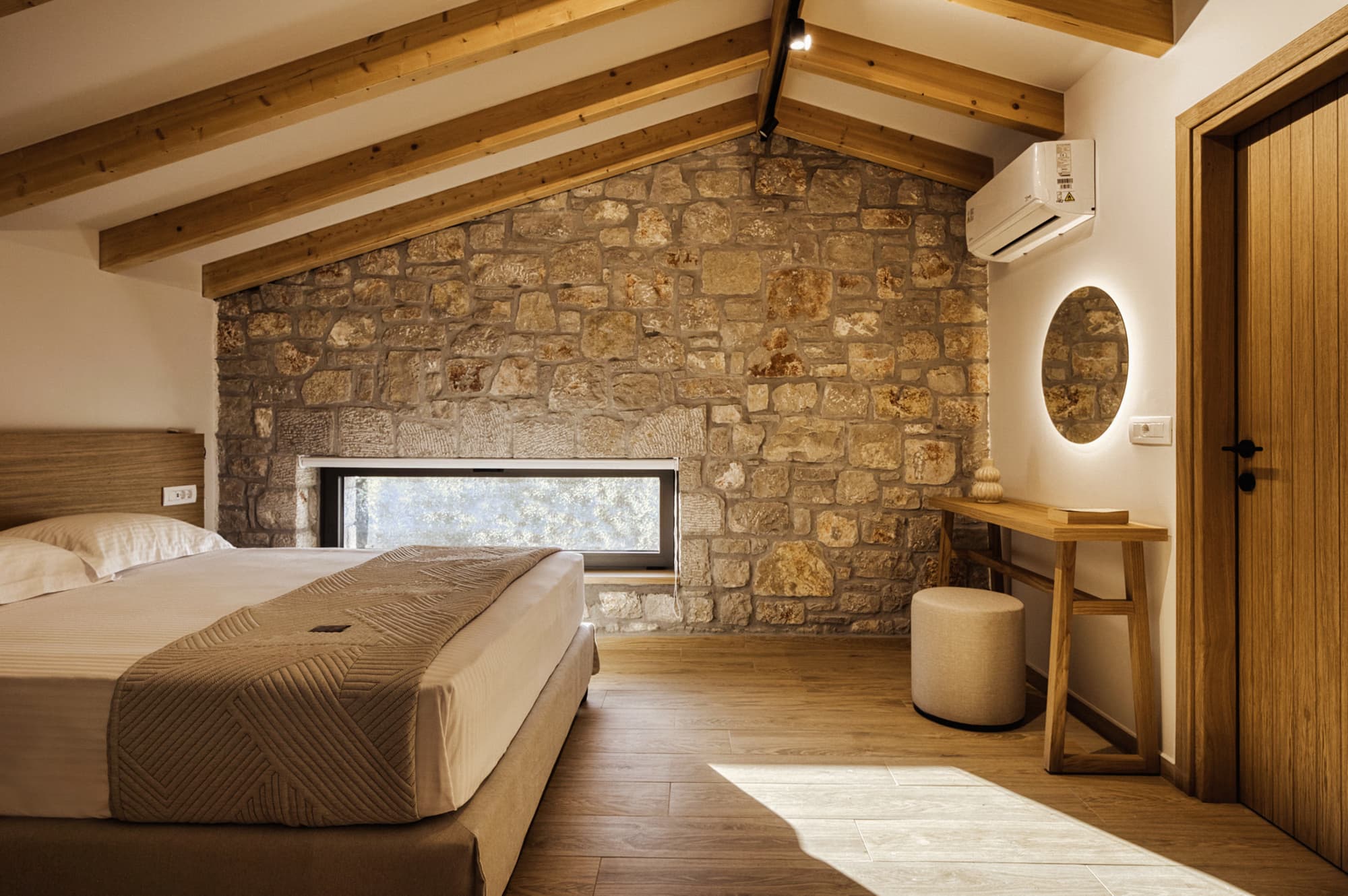 Revello Villa 2 bedroom with exposed stone and timber beams