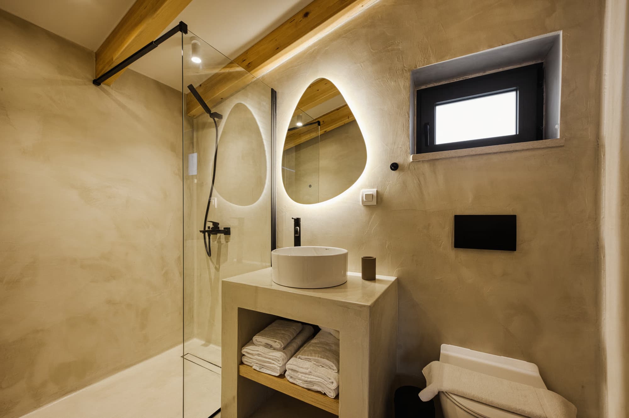 Revello Villa 4 shower room in soft microcement
